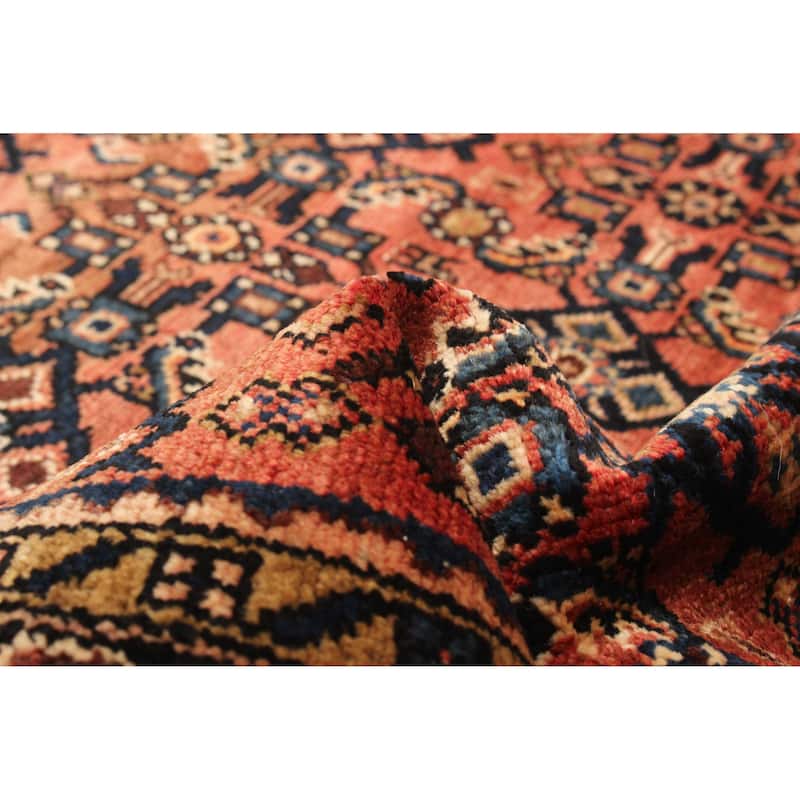 ECARPETGALLERY Hand-knotted Andelz Red Wool Rug - 3' 3" x 9' 11"