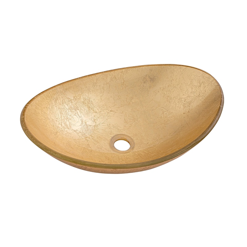 Fine Fixtures modern glass Vessel Oval 20 X 14