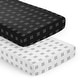 preview thumbnail 1 of 4, Sweet Jojo Designs Black White Boho Mudcloth Boy Girl Unisex/Gender Neutral 2 Pack Fitted Crib Sheets Bohemian Woodland Tribal