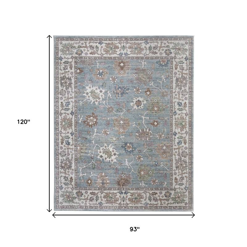 HomeRoots Floral Bohemian Rectangle Area Rug
