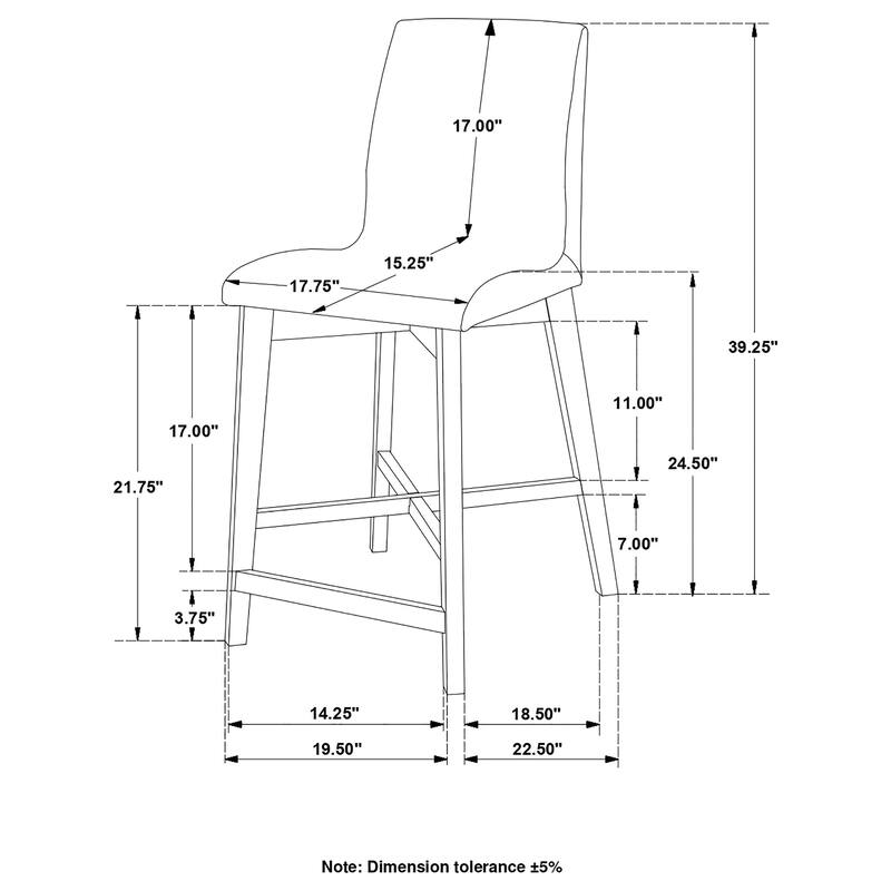 Logan Light Grey Upholstered Counter Stools (Set of 2) On Sale Bed