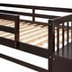 preview thumbnail 34 of 48, Floor Bunk Bed with Movable Storage Cabinet, Solid Wood Bunkbeds Frame