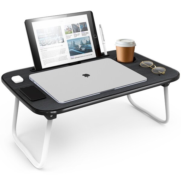 Nestl Cut Plush Reading Pillow with Portable Lap Desk Stand for Laptop Shredded Memory Foam Back Support Bed Rest Pillow On Sale Bed Bath Beyond 35435524