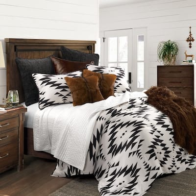 HiEnd Accents Amelia Southwestern Aztec Rustic Jacquard 3 Piece Comforter Set
