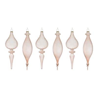 Drop Ornament (Set of 6) 8.5"H Glass
