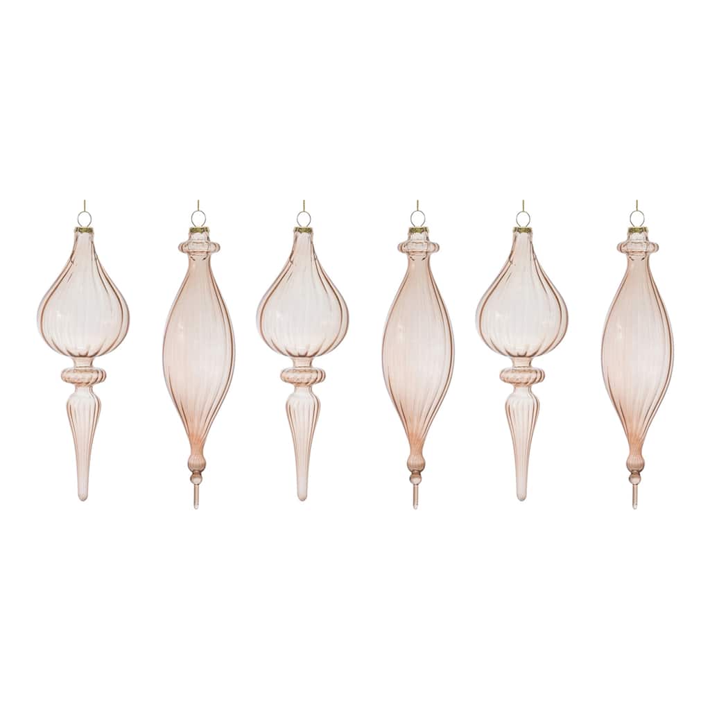 Drop Ornament (Set of 6) 8.5"H Glass
