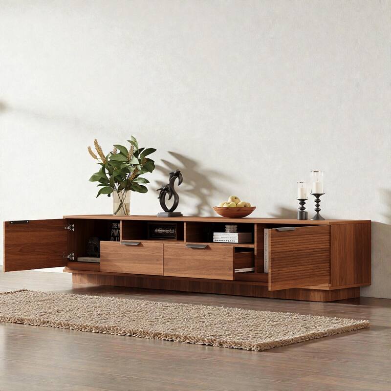 78.7" Modern TV Stand for TVs up to 85 Inch, Low Profile Entertainment Center with Deep Drawers, Cable Management