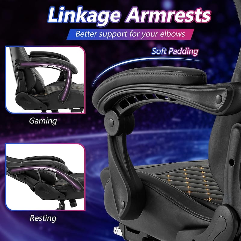 High Back Video Game Chair Ergonomic Computer Chair w/Rocking Function