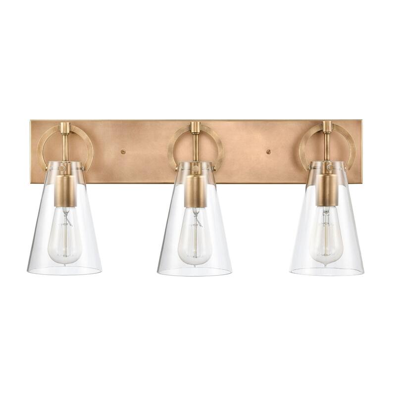 Gabby 23-inch Wide 3-Light Vanity Light in Brass - 23