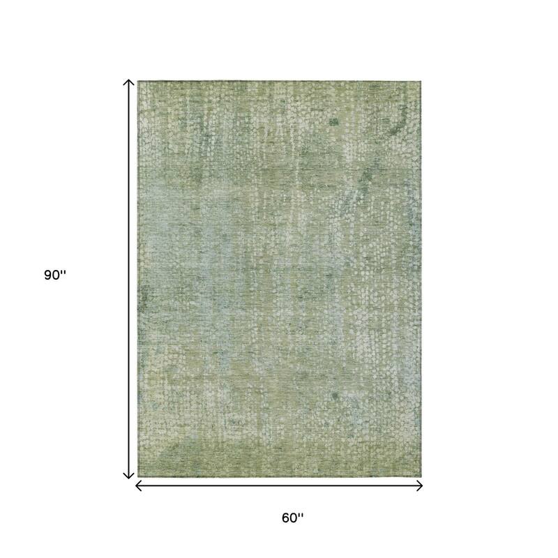 HomeRoots Abstract Transitional Rectangle Outdoor Rug
