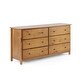 preview thumbnail 20 of 20, Grain Wood Furniture Shaker-style 6-drawer Solid Wood Dresser