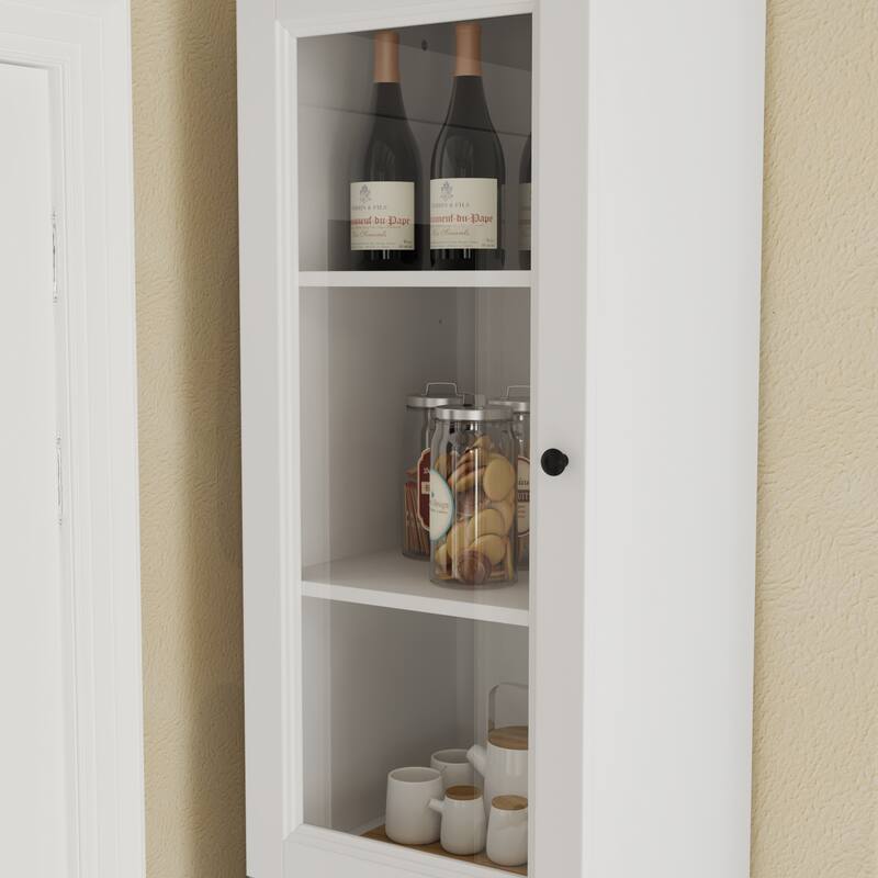 Pantry w/Glass Doors Glass Door Storage Accent