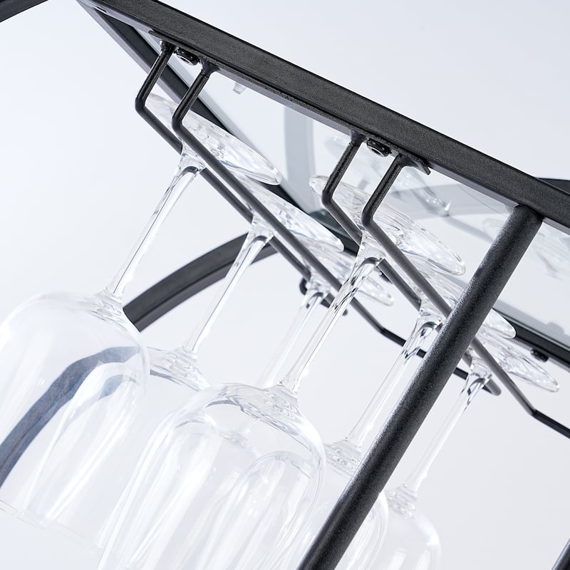 Mobile Bar Cart Drink Cabinet - Sleek and Stylish Home & Food Accessories Display
