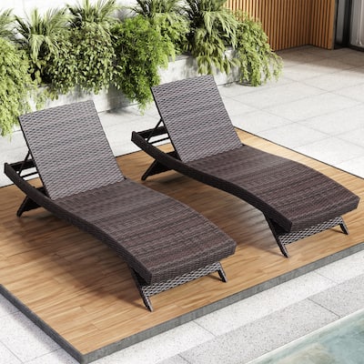 Empyrean Chaise Lounge Chair, Weather-resistant and sturdy, Outdoor Chair with Reclining Backrest - 78.75" x 26" x 38"