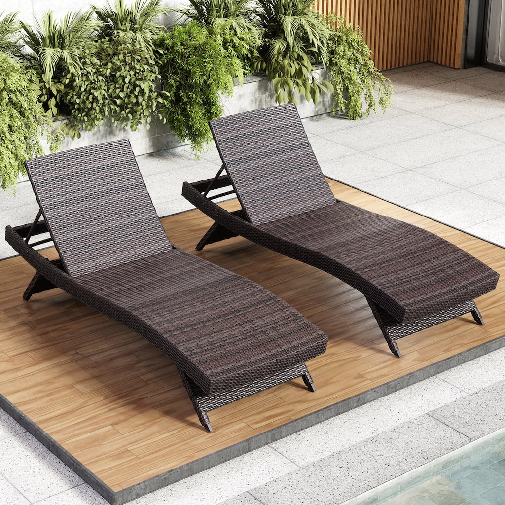 Empyrean Chaise Lounge Chair, Weather-resistant and sturdy, Outdoor Chair with Reclining Backrest - 78.75" x 26" x 38"