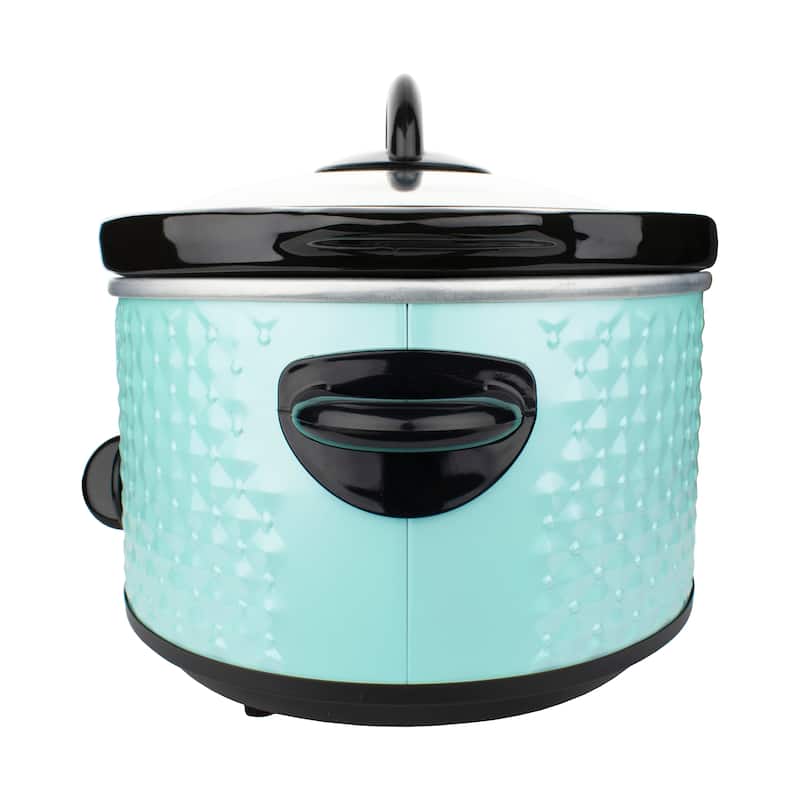 14 Cup Argyle Slow Cooker in Turquoise