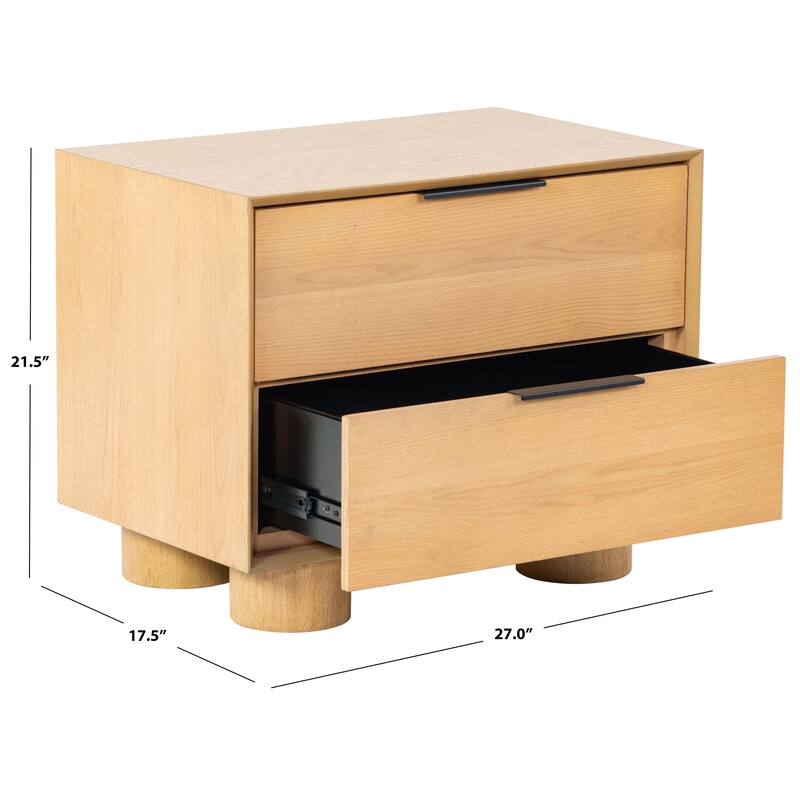 SAFAVIEH Couture Addyson Wood 2 Drawer Nightstand