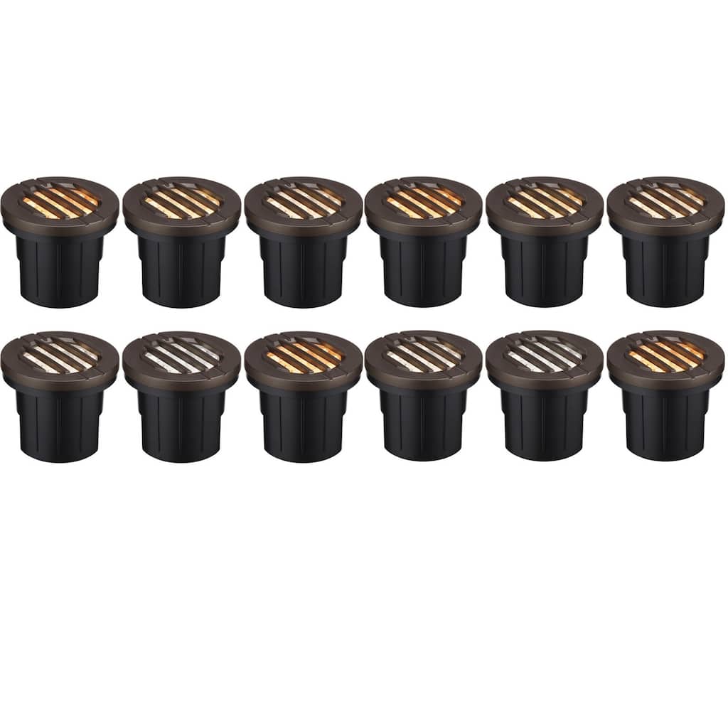 12 Pack Landscape 5W Grill Top Well Light Low Voltage 5CCT Selectable