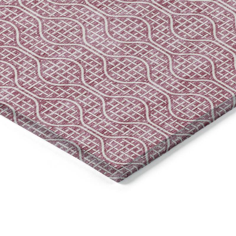 HomeRoots Geometric Transitional Rectangle Outdoor Rug