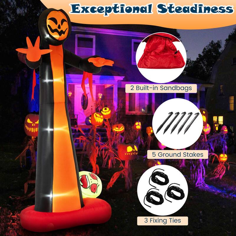 Costway 12 FT Inflatable Grim Reaper Ghost Large Halloween Inflatables - See Details