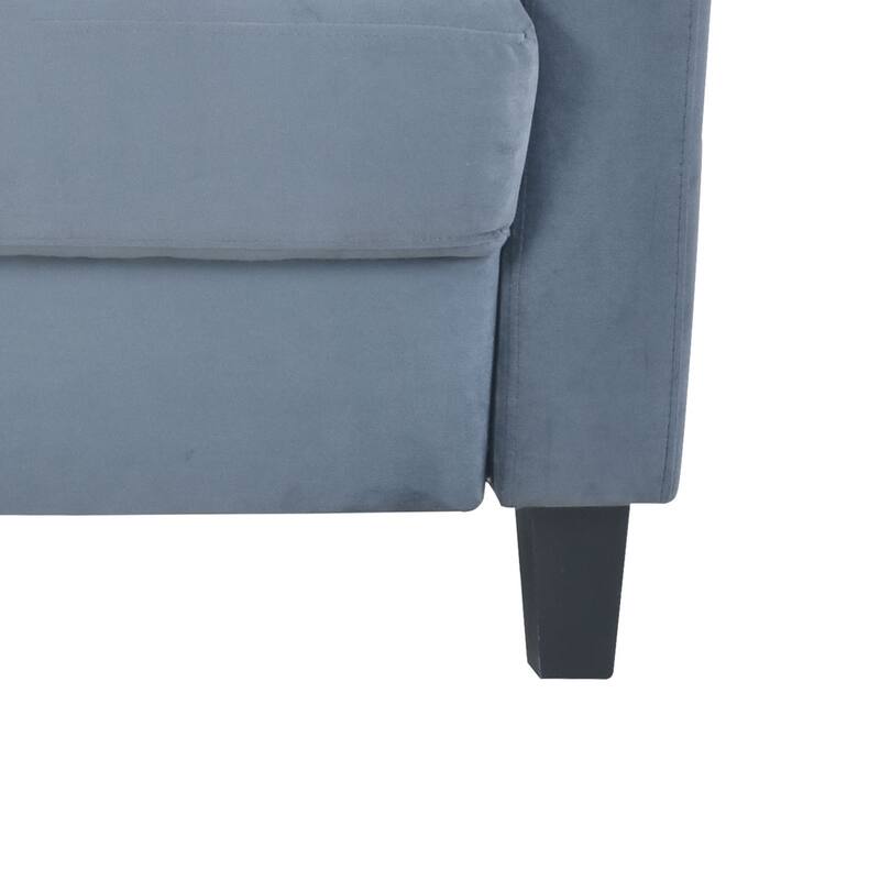 Modern Minimalist Velvet Upholstered Sofa with Plastic Legs