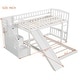 preview thumbnail 9 of 16, Stairway Twin over Twin Bunk Bed with 2 Drawers & Slide, White