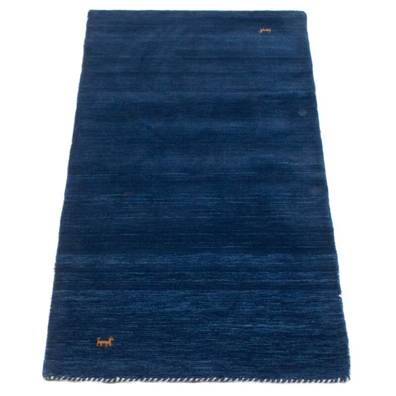 Kashkuli Gabbeh Navy Rug 2'6" x 6'5" - 2'6 x 6'5
