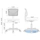 preview thumbnail 19 of 44, Office Computer Desk Chair with Wheels, Ergonomic Low-Back Mesh Rolling Work Swivel Chairs, Armless Comfortable Lumbar Support