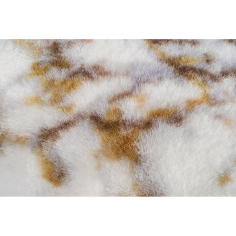 Faux Rabbit Fur Printed Pillow