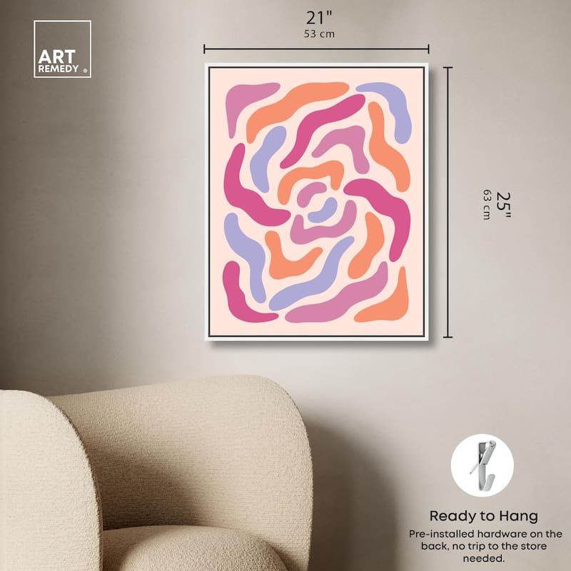 Petals Floral Form Canvas by Art Remedy