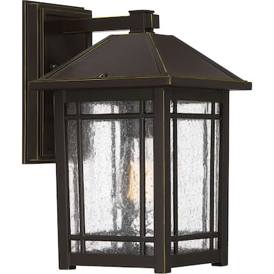 Cedar Point 1-Light Outdoor Wall Lantern in Palladian Bronze