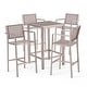 preview thumbnail 39 of 49, Cape Coral Outdoor 5-piece Aluminum Square Bar Set by Christopher Knight Home