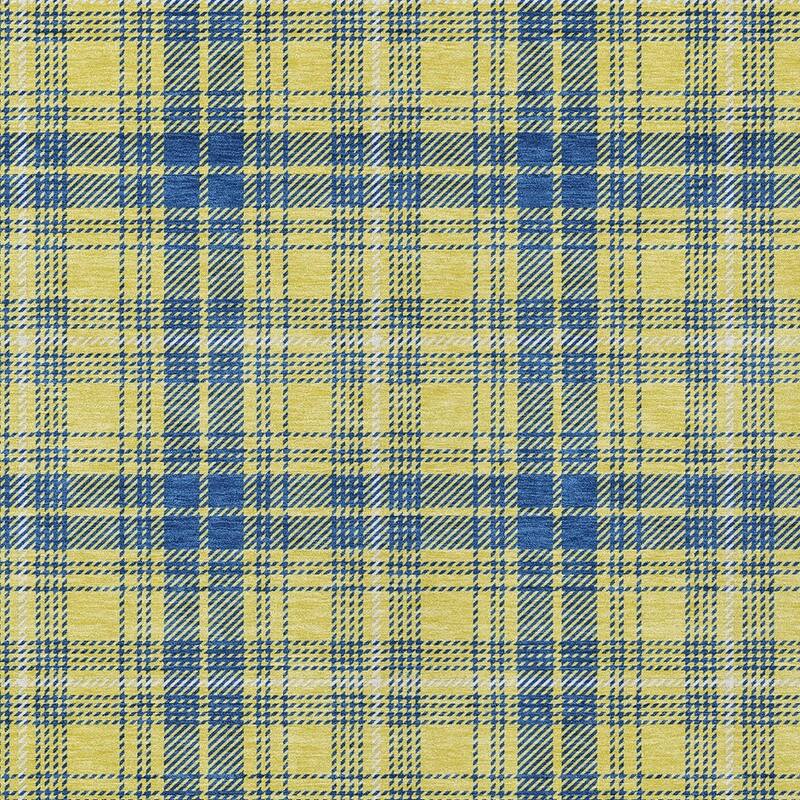 HomeRoots Plaid Transitional Rectangle Outdoor Rug