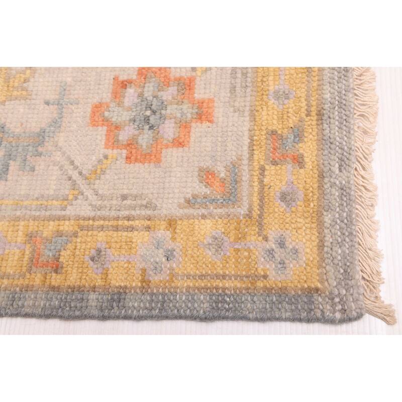 ECARPETGALLERY Hand-knotted Modern Oushak Light Denim Blue Wool Rug - 8'1 x 10'1