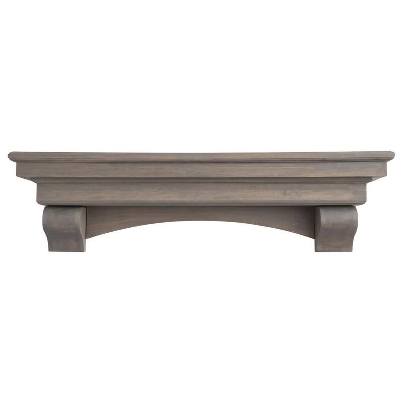 French Corbel Mantel Design | Corbel Bracket Arches Included - 48" - Ash Gray