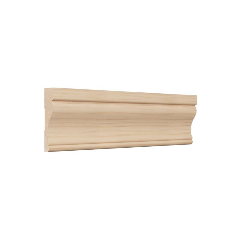 WM350 11/16-in D x 3-1/2-in W x 96-in L Americraft Solid Hardwood Stain Grade Flagler Casing Moulding