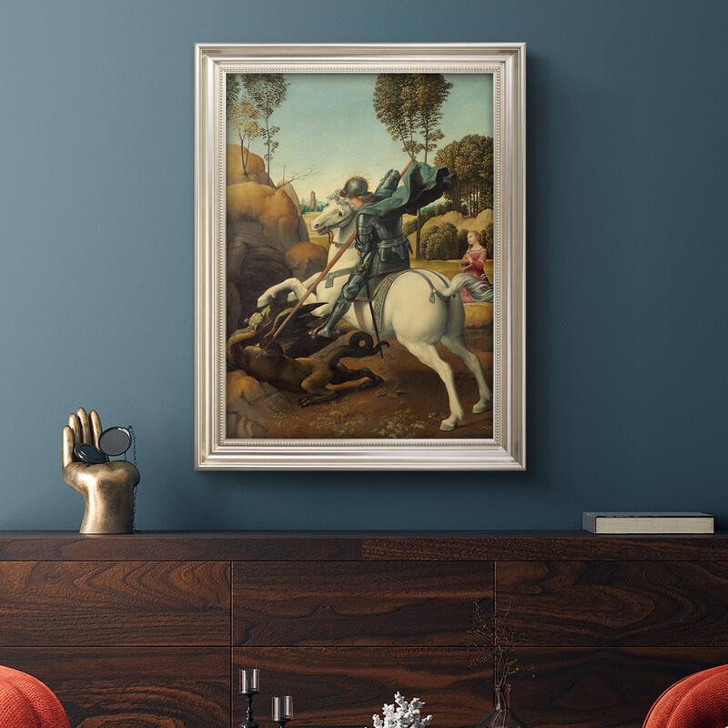 Saint George and the Dragon Premium Framed Canvas- Ready to Hang