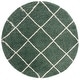 preview thumbnail 27 of 161, SAFAVIEH Hudson Shag Estella Diamond Trellis 2-inch Thick Rug 7' Round - Green/Ivory