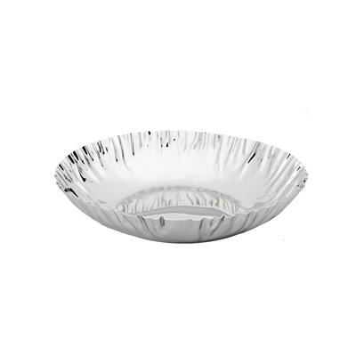15.25" Round Crinkled Stainless Steel Bowl