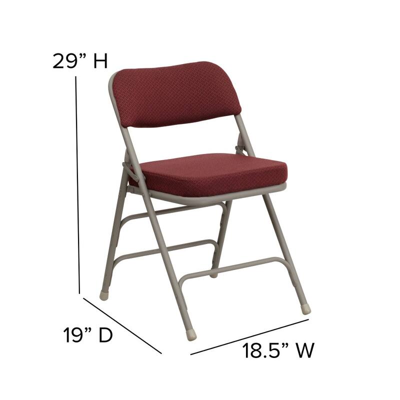 Set of 4 HERCULES Series Metal Folding Chairs with Padded Seats