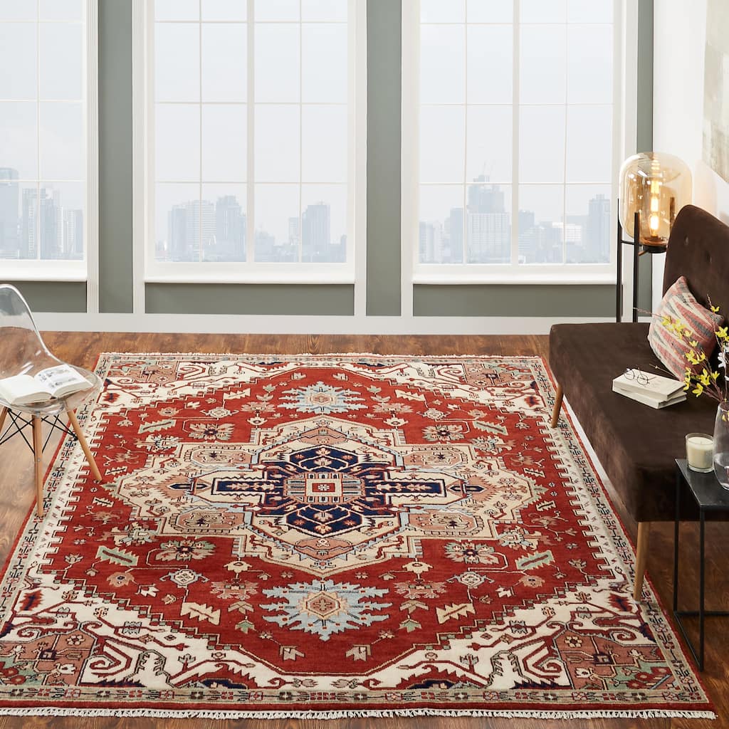 Claret Hand-Knotted Area Rug