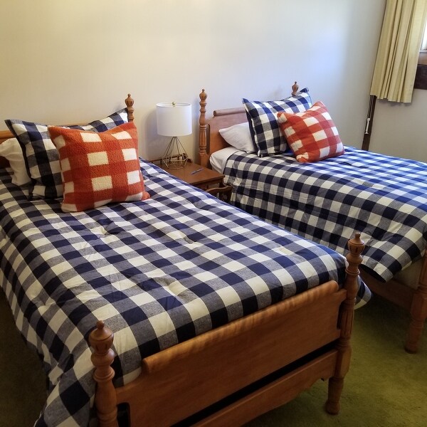 Blue Details about   Eddie Bauer Lakehouse Plaid Comforter Set Twin 