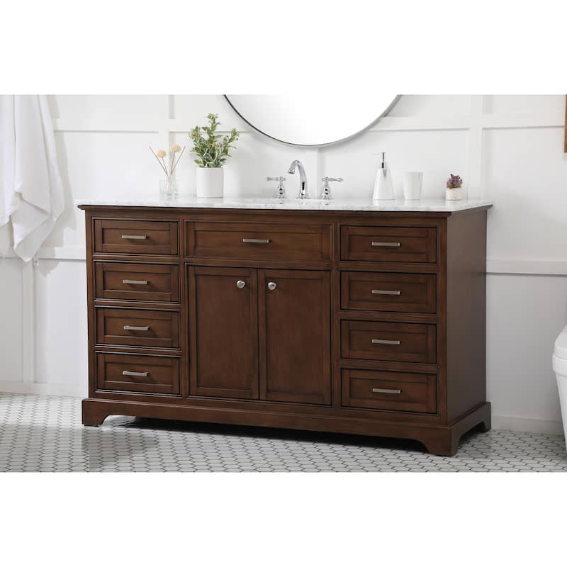 Vega 48 - 60 Inch Single Bathroom Vanity - Teak - 60 Inches