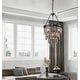 preview thumbnail 2 of 9, 6-Light Modern Contemporary Antique Black Crystal Chandelier - 25.6"H x 15.7"W x 15.7"D