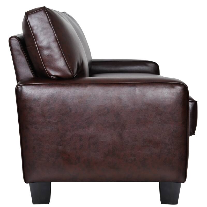 Serta Palisades Upholstered 61" Sofas for Living Room Modern Design Couch, Straight Arms, Tool-Free Assembly