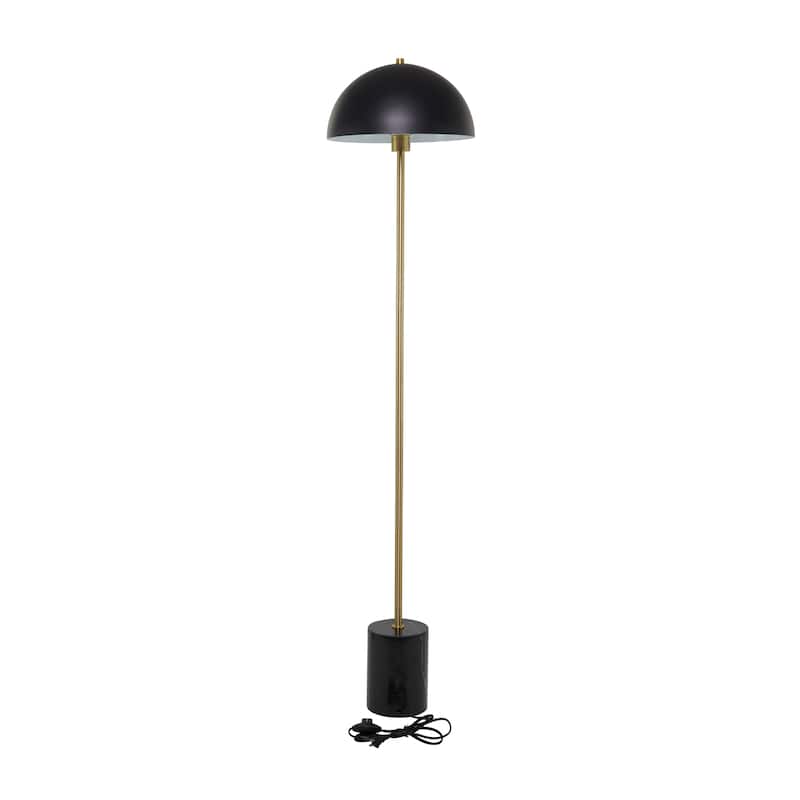 Black Metal Contemporary Floor Lamp - 14"W x 14"L x 62"H