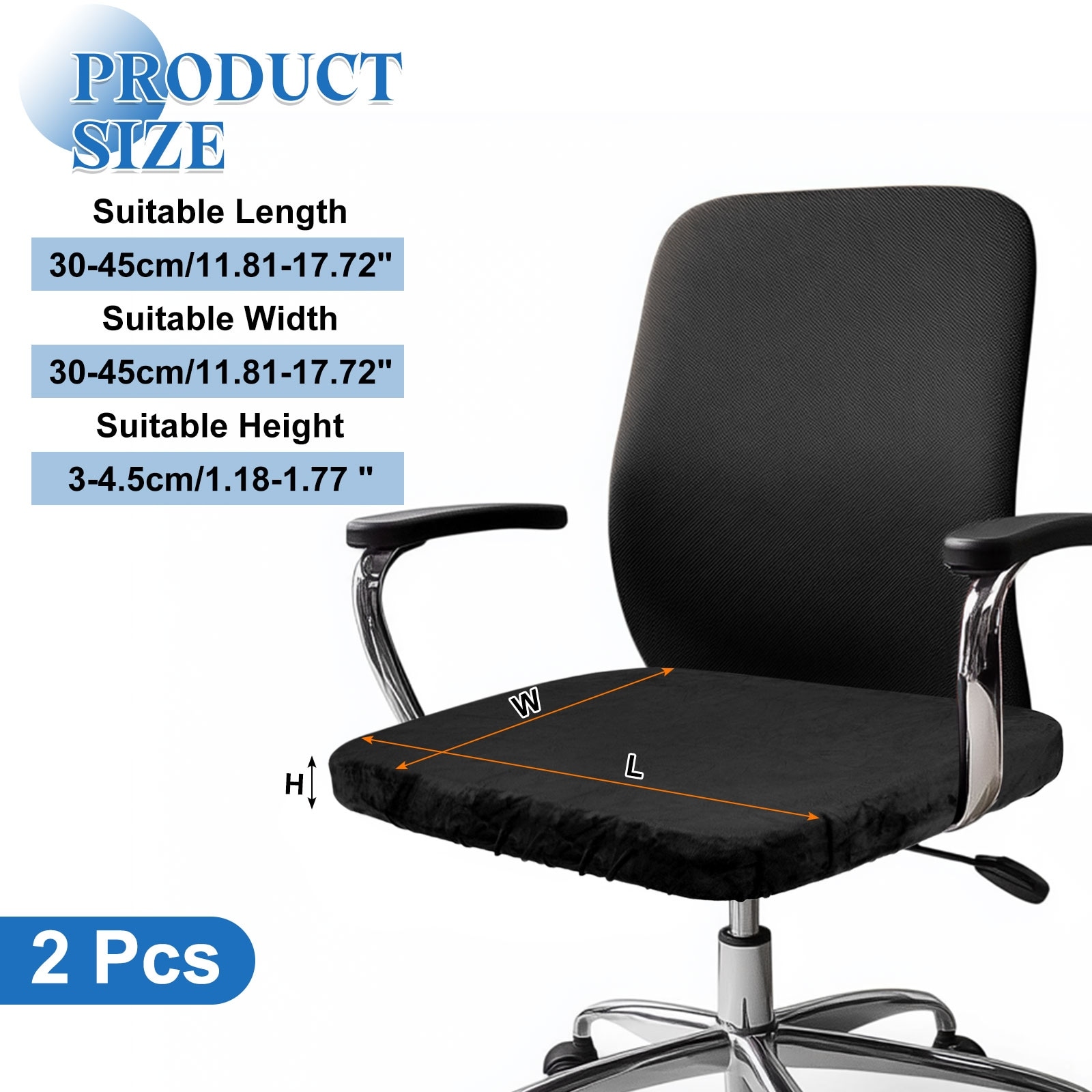 Office Chair Cover, Stretchable Soft Rotating Chair Slipcover Washable Desk Computer Seat Cover Protector for Office
