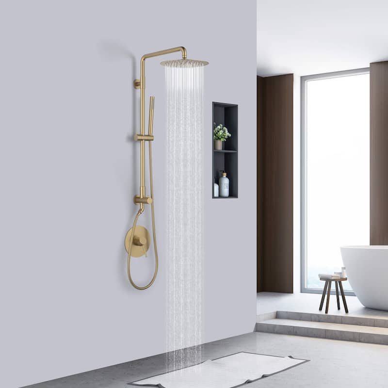 Circular Pressure Balanced 2-Function Shower Column with Rough In Valve
