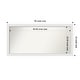 preview thumbnail 55 of 190, Wall Mirror Choose Your Custom Size - Extra Large, Blanco White Wood Outer Size: 48 x 23 in