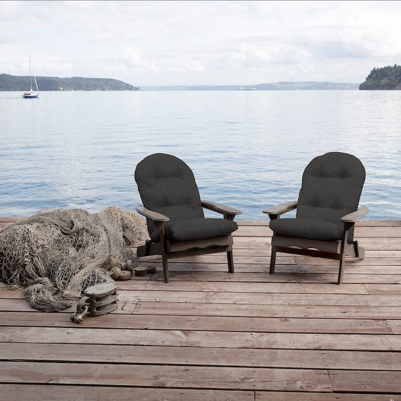 ARDEN Oceantex Outdoor Plush Modern Tufted Adirondack Cushion, 2 Pack, 20 x 18